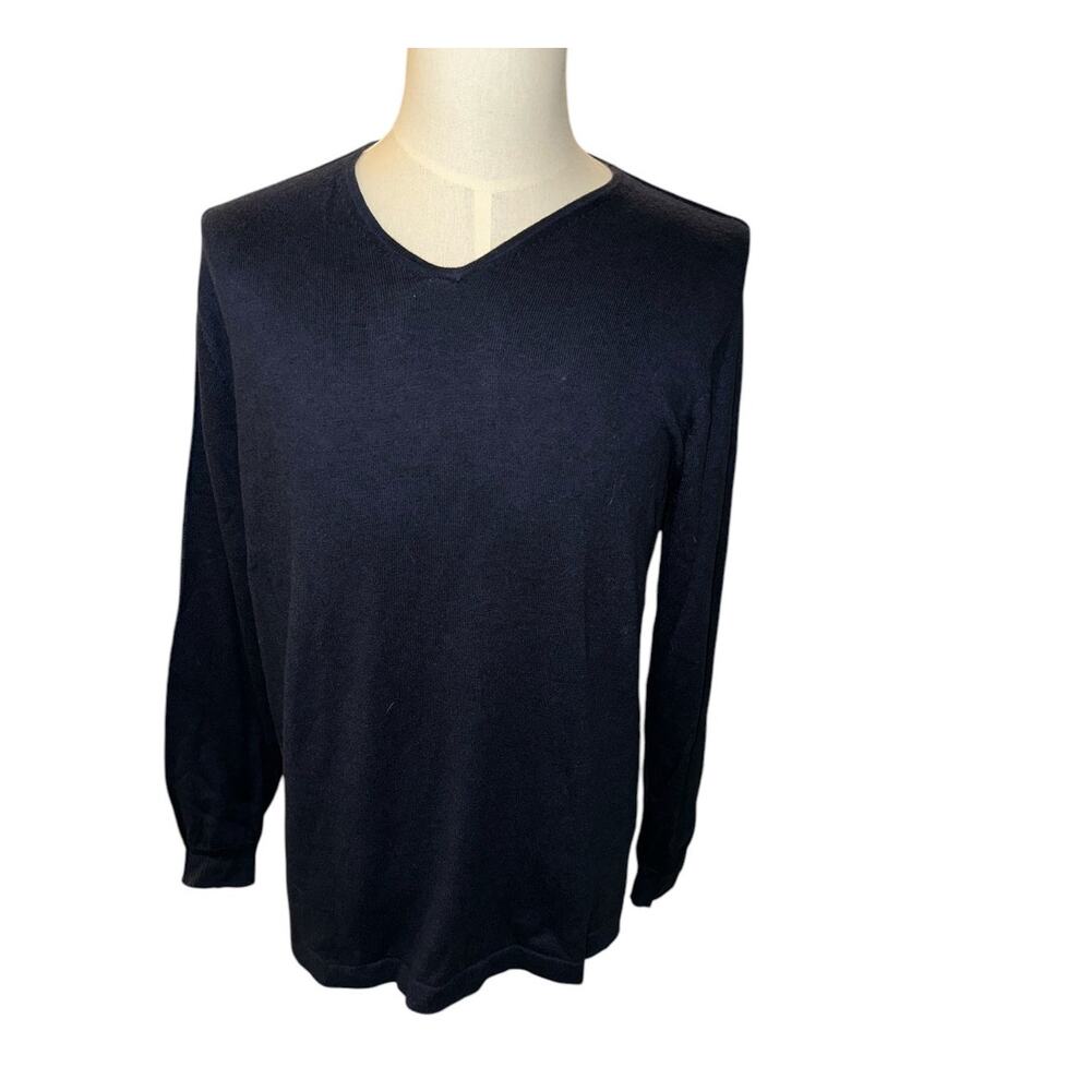 Tommy Bahama Blue V-neck Sweater Size Medium Cashmere